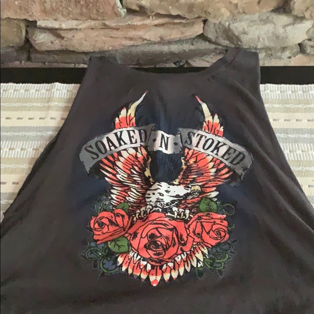 Crop top tank with large side slits